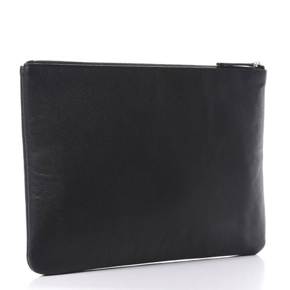 Chanel Caviar Studded Medium Deauville Pouch Black 3 of 8