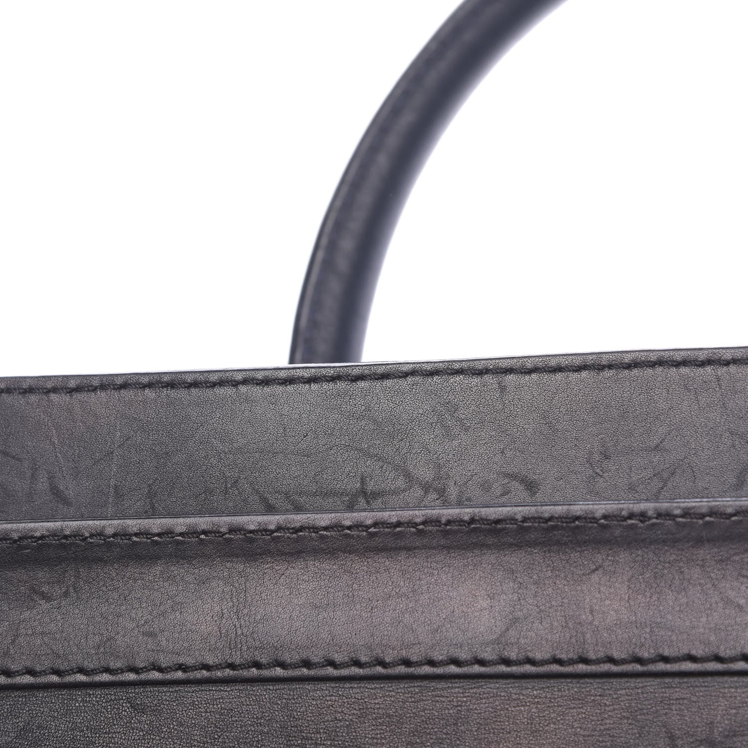 Celine Natural Canvas Smooth Calfskin Mini Luggage Cream 8 of 13
