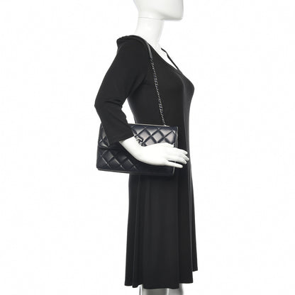 Chanel Lambskin Quilted Medium Trendy CC Flap Navy Blue 2 of 15