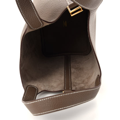Hermes Taurillon Clemence Picotin Lock 18 PM Etoupe 5 of 11