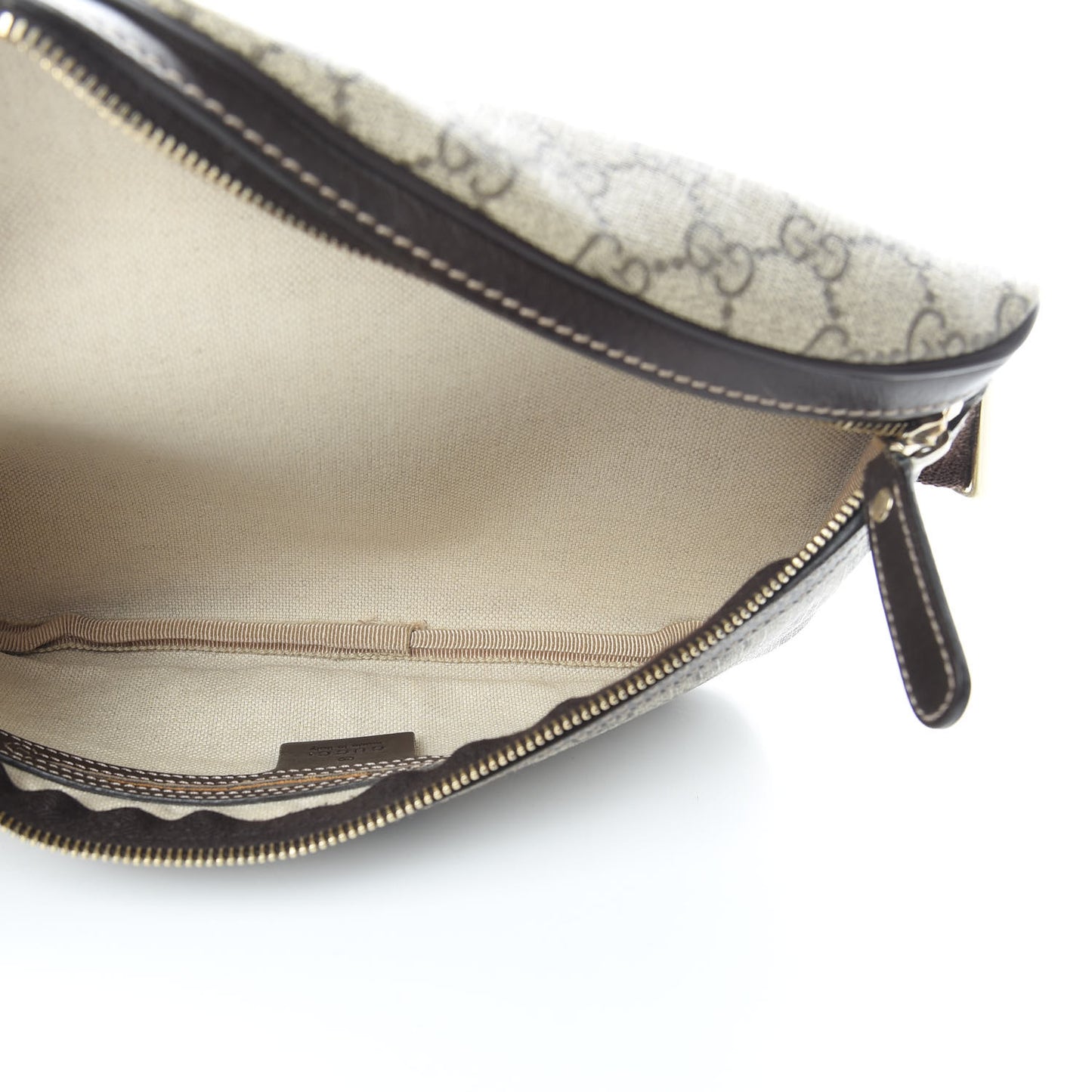 GG Supreme Monogram Belt Bag Dark Brown