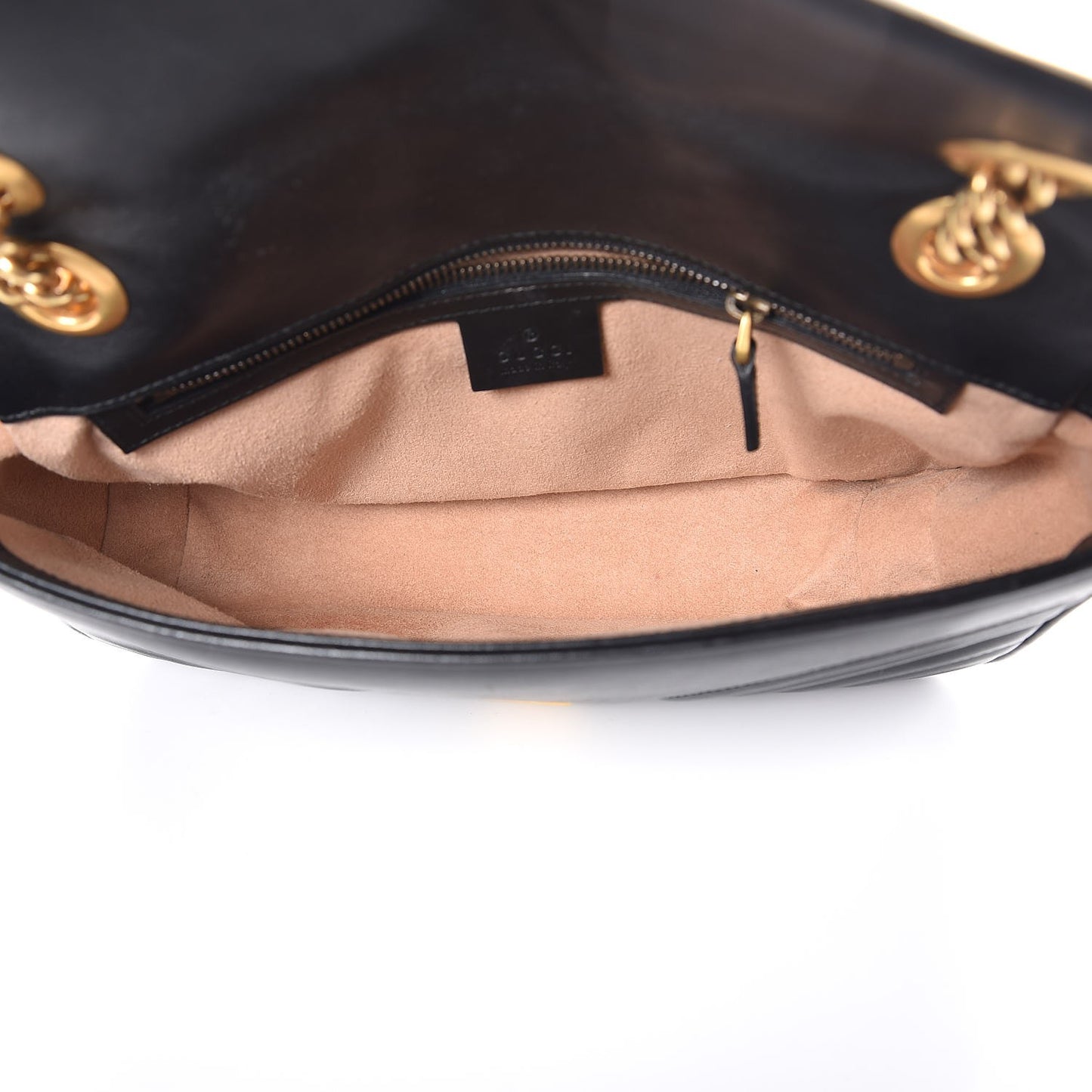 Calfskin Matelasse Small GG Marmont Shoulder Bag Black