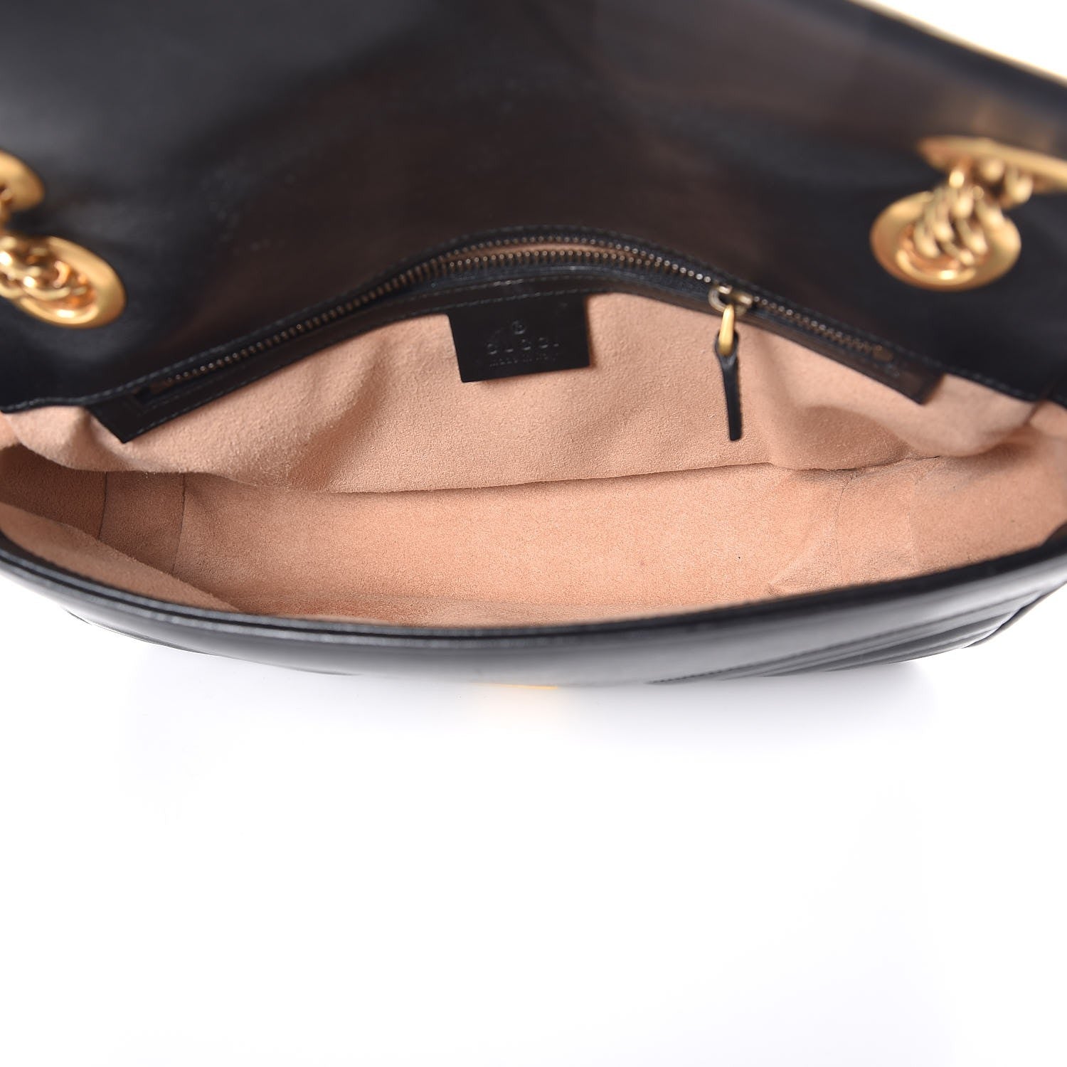 Gucci Calfskin Matelasse Small GG Marmont Shoulder Bag Black 5 of 8