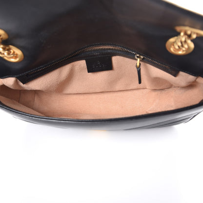 Gucci Calfskin Matelasse Small GG Marmont Shoulder Bag Black 5 of 8