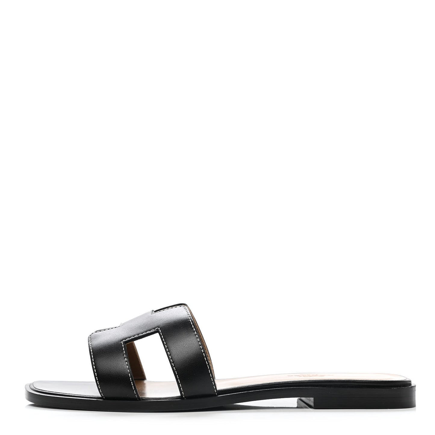 Box Calfskin Oran Sandals 37 Black
