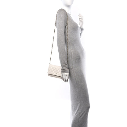 Chanel Caviar Quilted Wallet On Chain WOC White 2 of 12