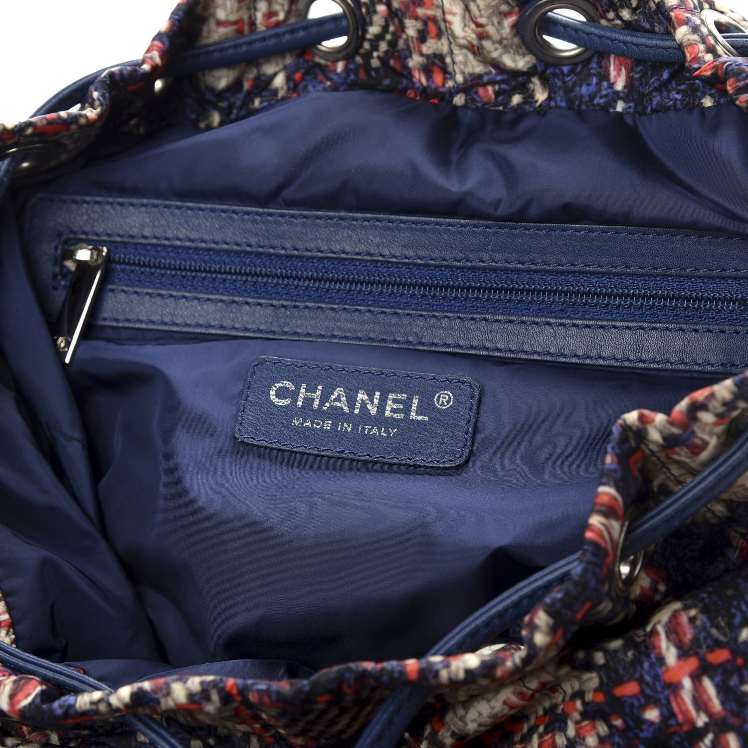 Chanel Lambskin Nylon Tweed Printed Backpack Multicolor 5 of 9