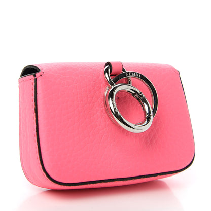 Fendi Cuoio Romano Micro Baguette Charm Rosa Fluo 3 of 10