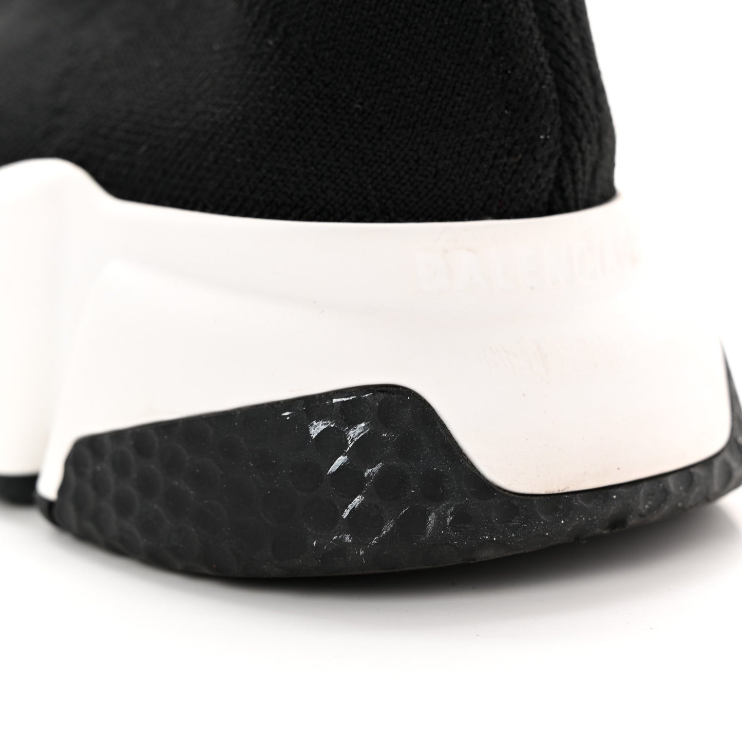 Neoprene Knit Womens Speed Sneakers 38 Black White