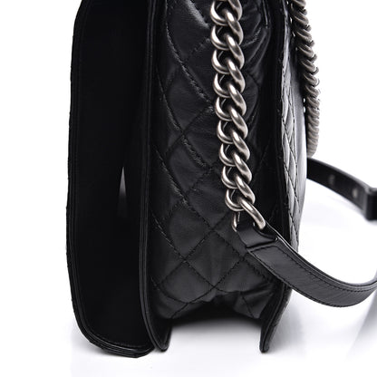 Chanel Calfskin Enchained XL Boy Flap Black 9 of 13
