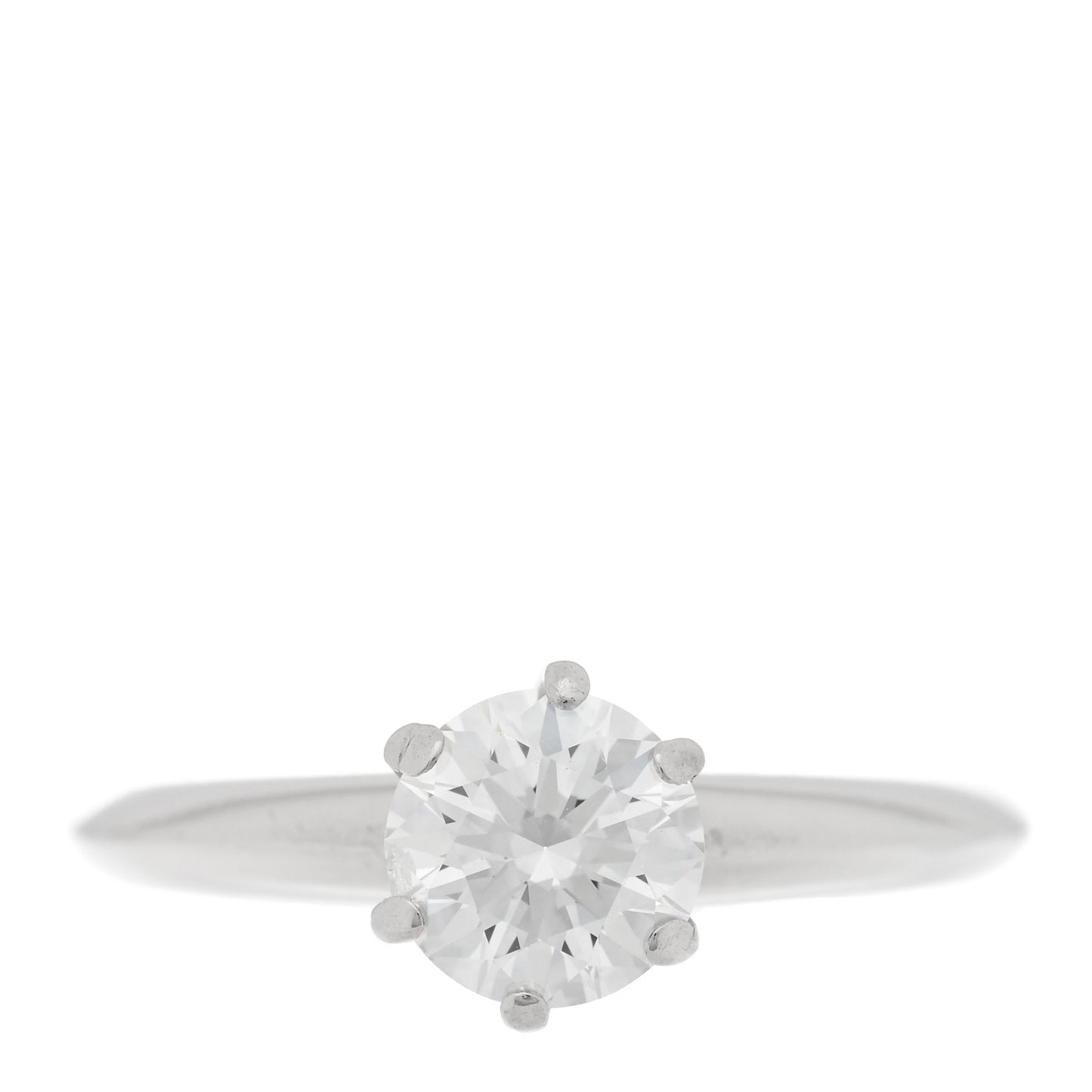 Platinum Diamond 1.01ct Solitaire Engagement Ring 53 6.25