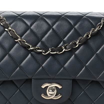 Chanel Lambskin Quilted Medium Double Flap Grey 9 of 12