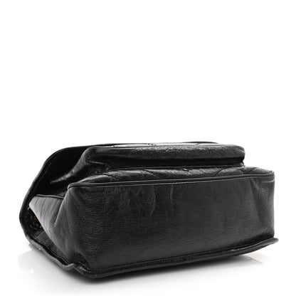 Saint Laurent Crinkled Calfskin Matelasse Monogram Medium Niki Chain Satchel Black 6 of 23
