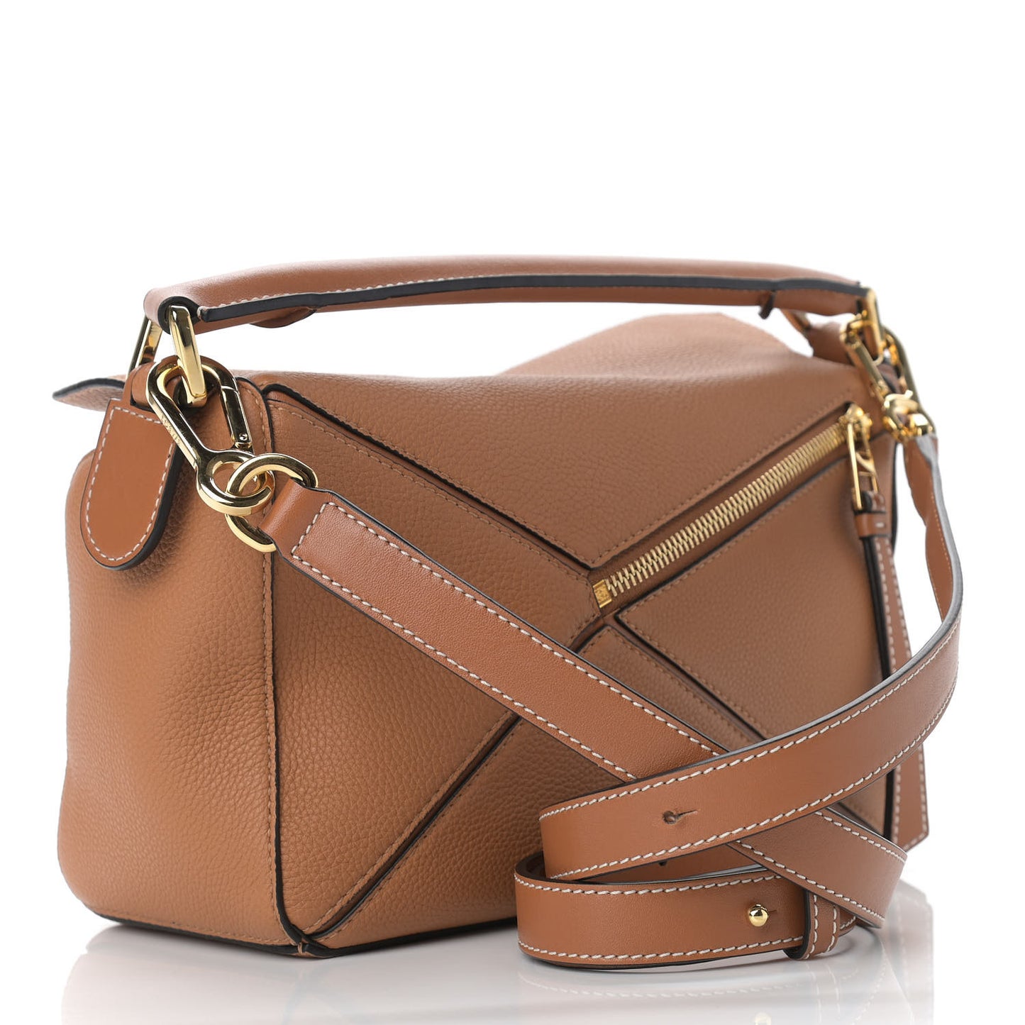 Calfskin Small Puzzle Bag Tan
