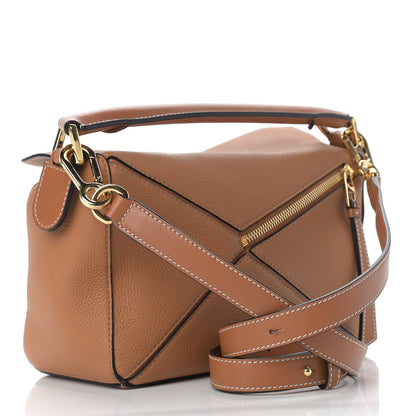 Loewe Calfskin Small Puzzle Bag Tan 3 of 10