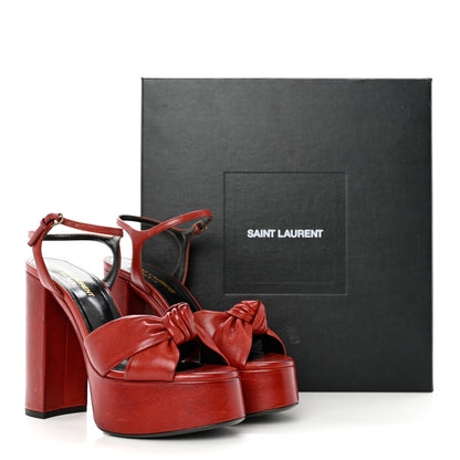 Saint Laurent Vendome Bianca 85 Platform Sandals 37.5 Pomerol 11 of 11