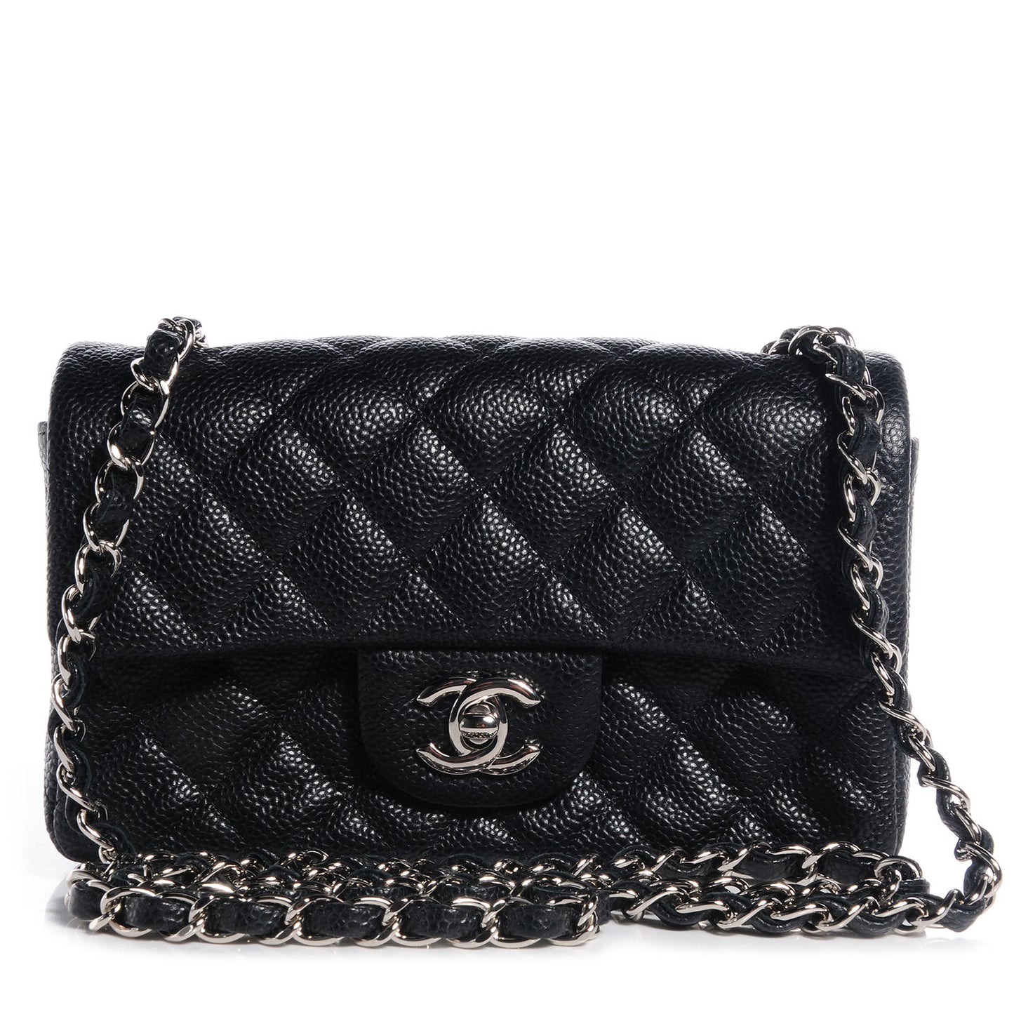 Caviar Quilted Mini Flap Bag Black