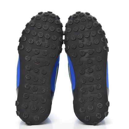 Chanel Calfskin Mesh Lycra Womens Logo High Top Sneakers 38 Blue 5 of 7