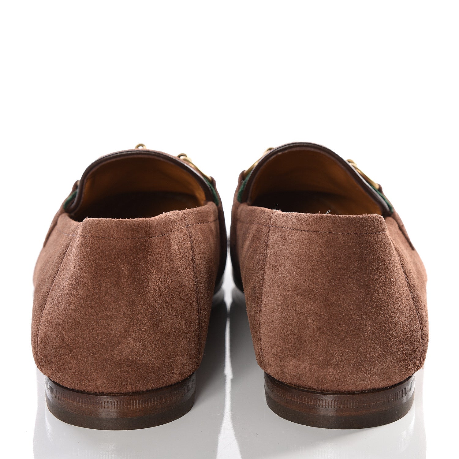 Gucci Suede Web Mens Horsebit Loafers 7 Brown 6 of 12