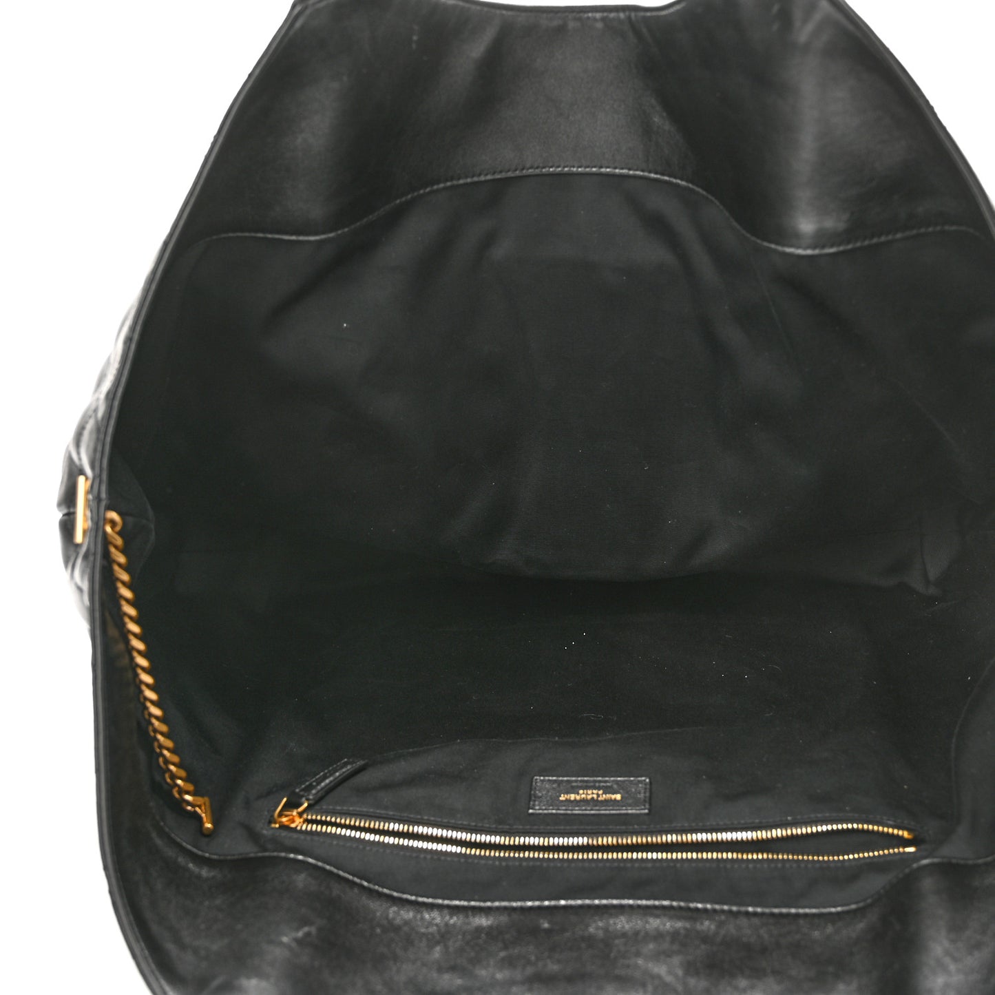 Lambskin Quilted Maxi Icare Shopping Tote Black
