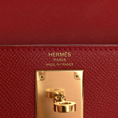 Hermes Epsom Kelly Sellier 28 Rouge Casaque 6 of 13