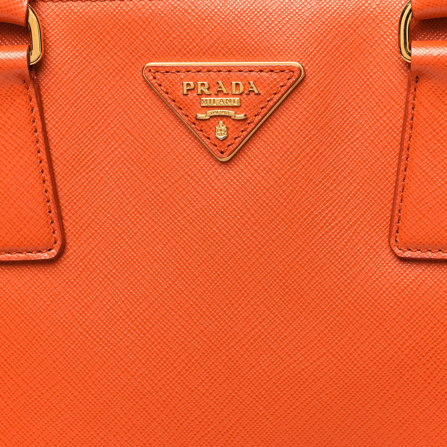 Prada Saffiano Large Galleria Double Zip Tote Papaya 8 of 13