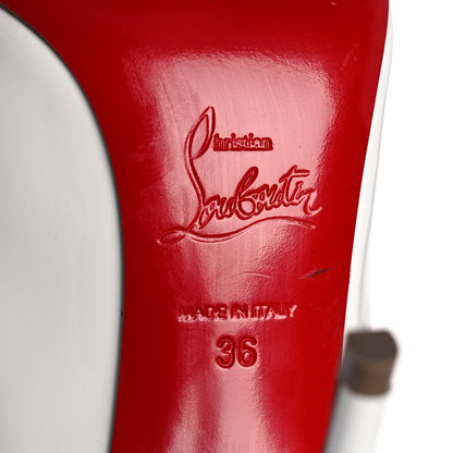 Christian Louboutin Patent Hot Chick 100 Pumps 36 White 6 of 7