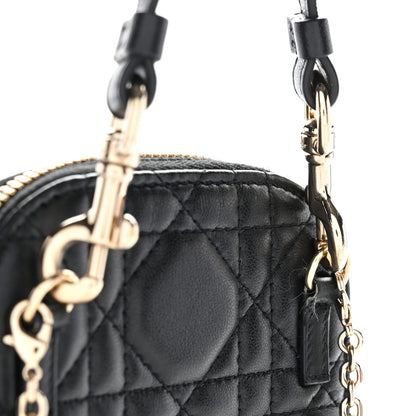 Christian Dior Lambskin Cannage Lady Dior Phone Holder Black 11 of 11