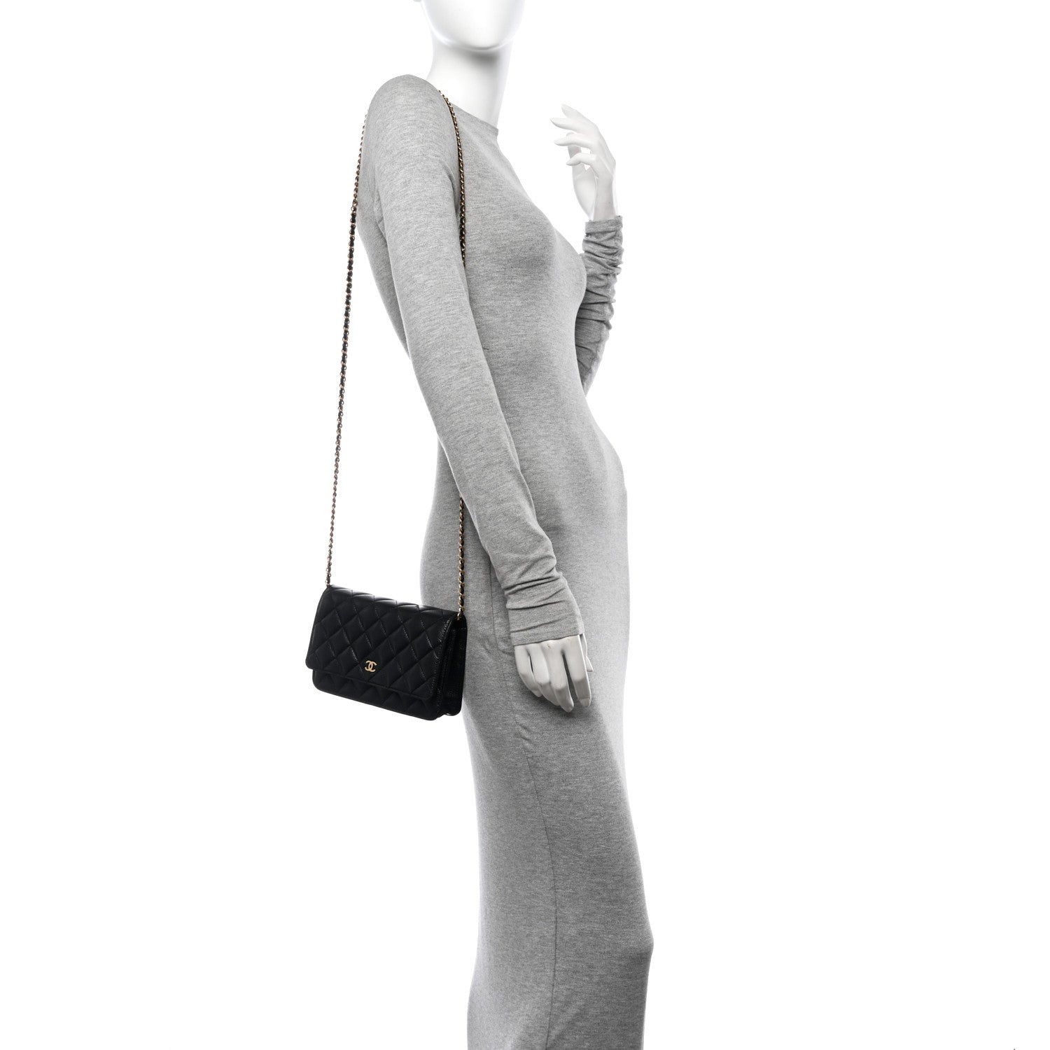 Chanel Caviar Quilted Wallet on Chain WOC Black 2 of 13