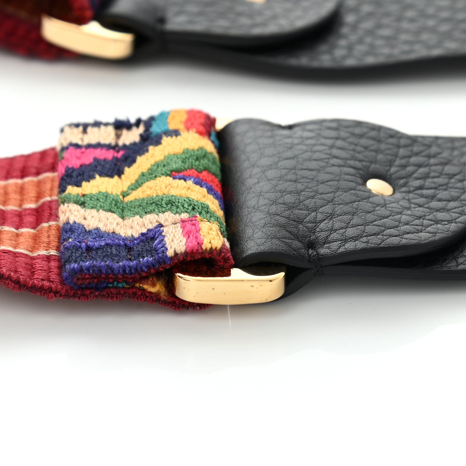 Valentino Garavani Canvas Native Couture 1975 Embroidered Rockstud Guitar Strap Multicolor 5 of 8