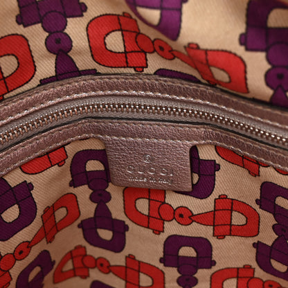 Gucci Metallic Guccissima Medium Britt Boston SIlver 6 of 14