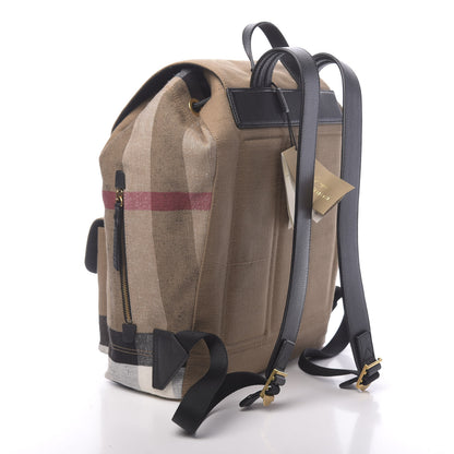 Burberry Canvas Mega Check Brookdale Backpack Black 2 of 10