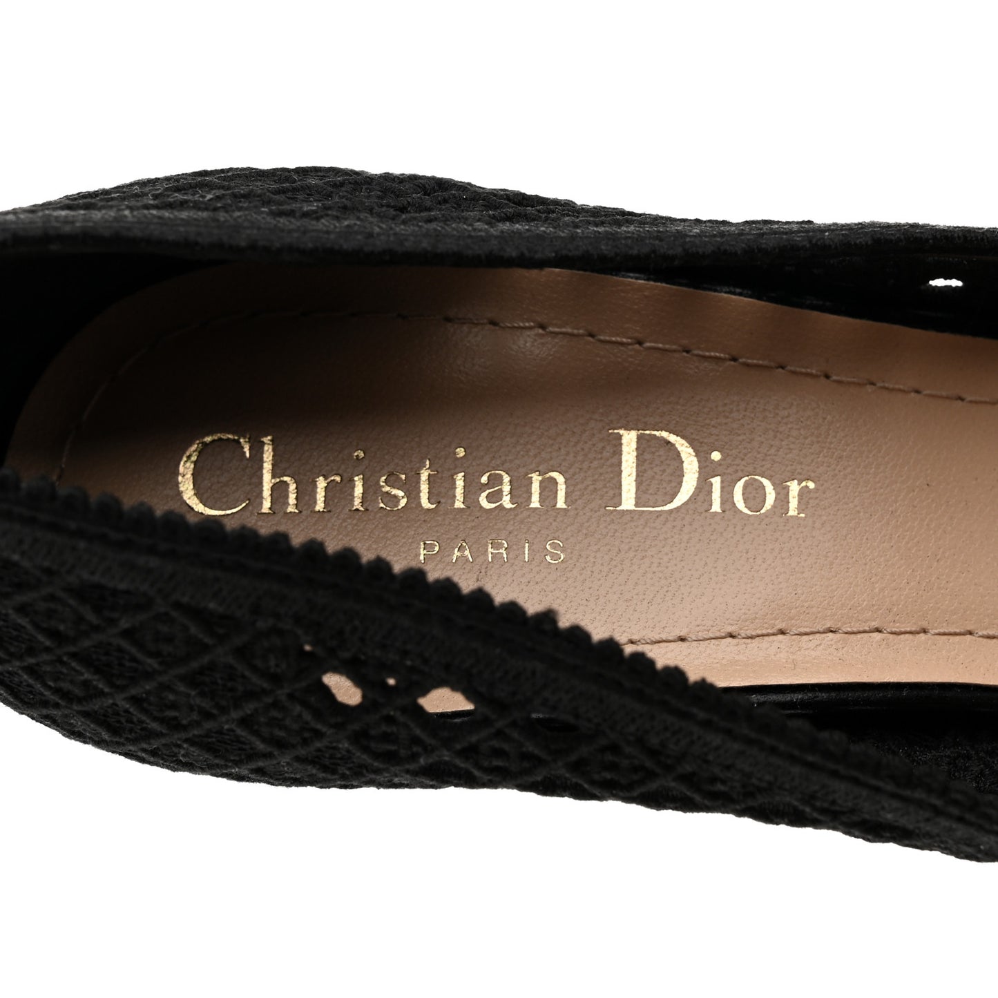 Mesh Cotton Cannage Dior Capture 100mm Pumps 37 Black