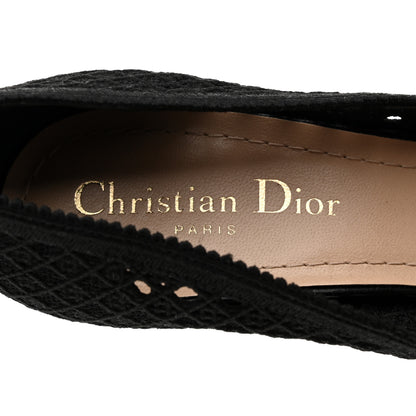 Christian Dior Mesh Cotton Cannage Dior Capture 100mm Pumps 37 Black 6 of 10