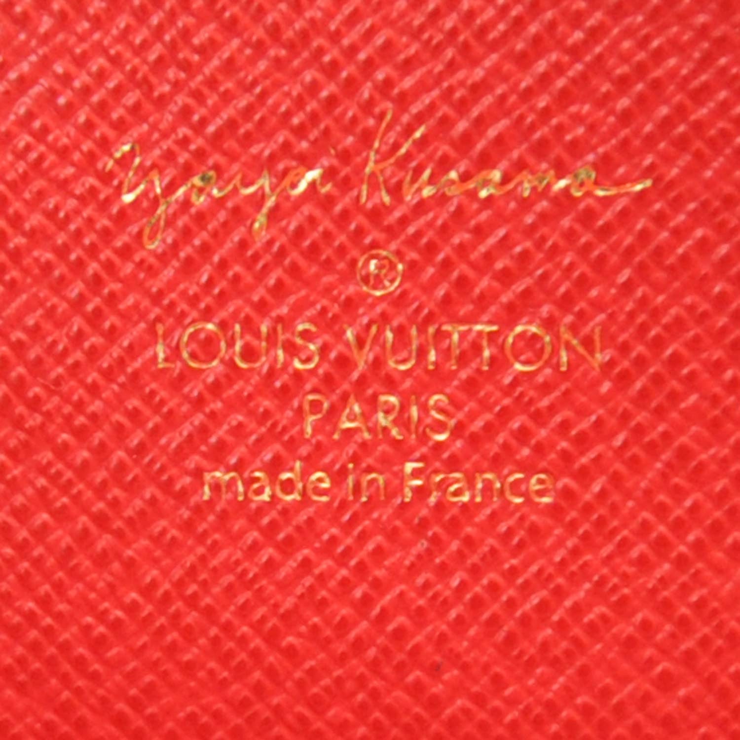 Louis Vuitton Monogram Kusama Pumpkin Dots Zippy Wallet Red 6 of 7