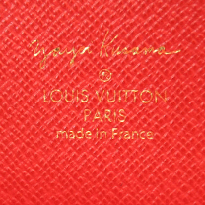 Louis Vuitton Monogram Kusama Pumpkin Dots Zippy Wallet Red 6 of 7