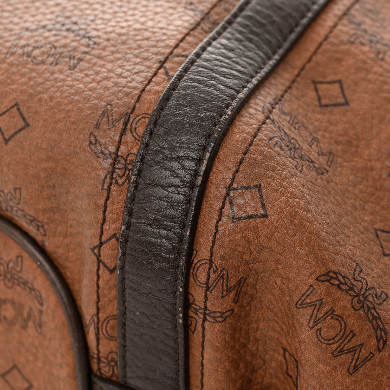 MCM Visetos Drawstring Shopper Cognac 15 of 21