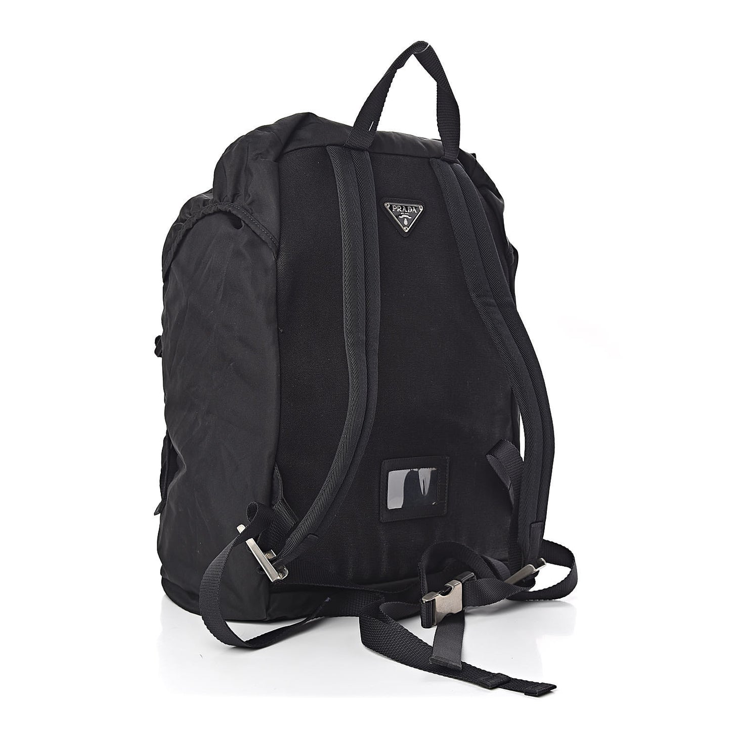 Tessuto Nylon Montagna Double Buckle Backpack Black