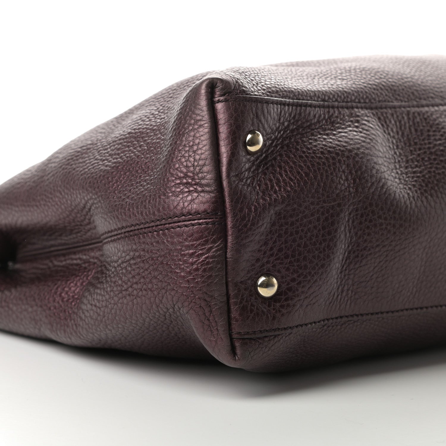 Gucci Metallic Cellarius Calfskin Medium Soho Working Tote Classic Burgundy 11 of 14