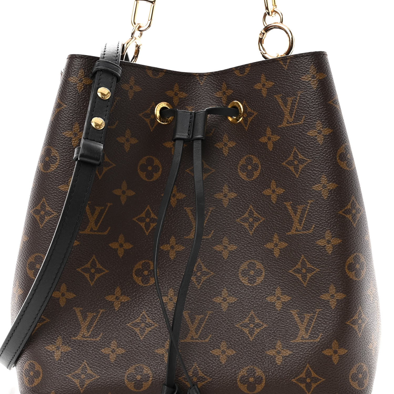 Louis Vuitton Monogram Braided Neonoe MM Black 6 of 11