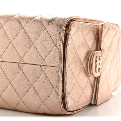 Chanel Metallic Caviar Quilted Small Chanel 25 Handbag Copper 10 of 11