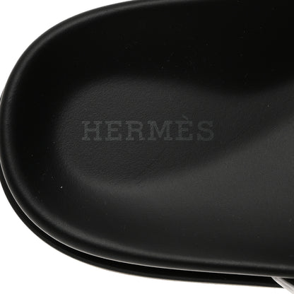 Hermes Calfskin Womens Chypre Sandals 37.5 White 6 of 8