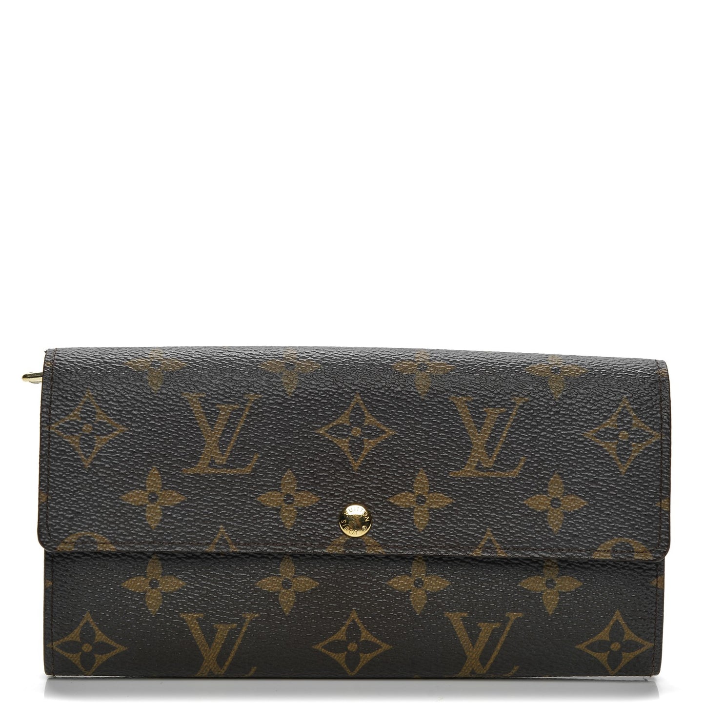 Monogram Leopard Sarah Wallet Rouge Fauviste