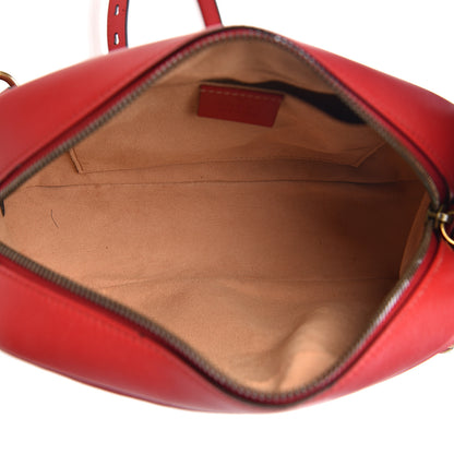Gucci Calfskin Matelasse Small GG Marmont Chain Shoulder Bag Hibiscus Red 5 of 12