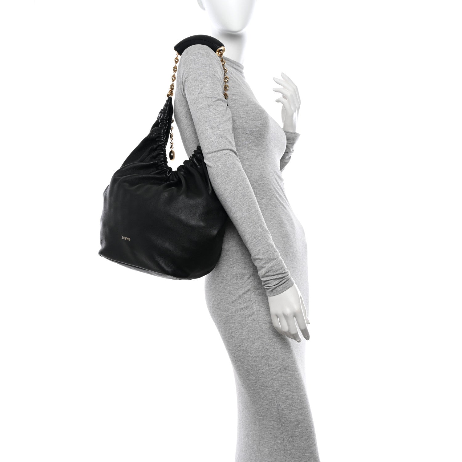 Loewe Nappa Medium Squeeze Bag Black 2 of 12