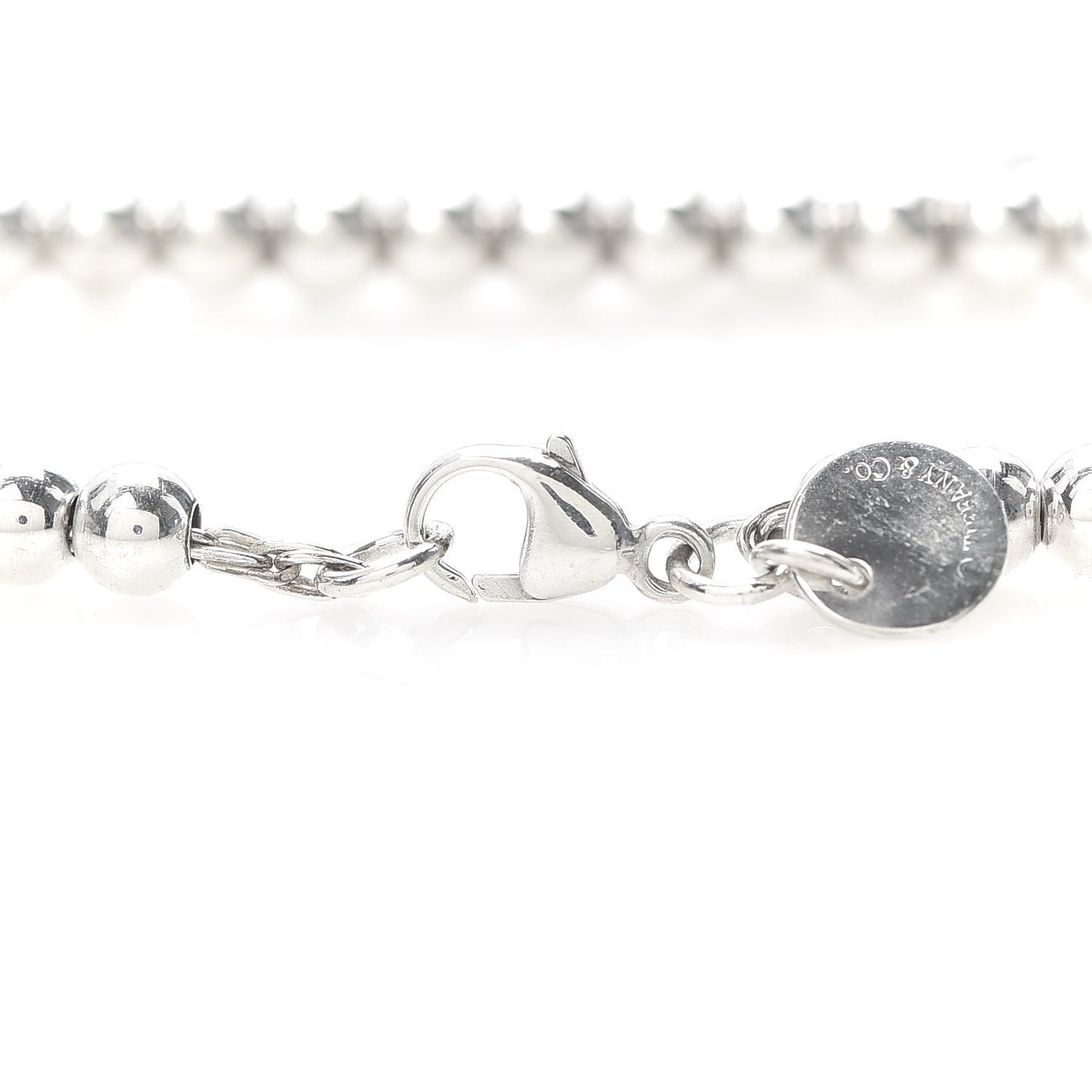 Sterling Silver 4mm Bow Bead Bracelet