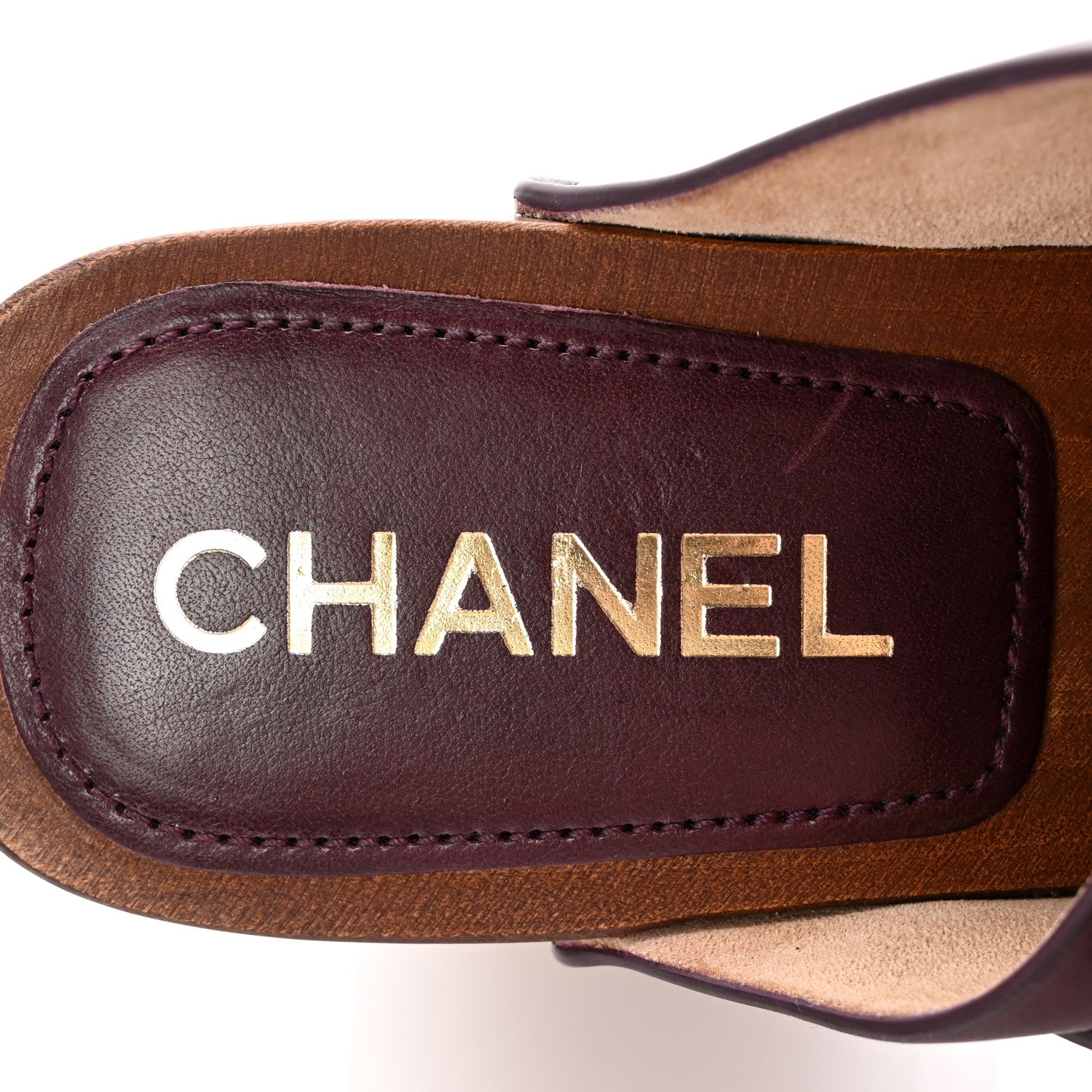 Chanel Calfskin Camellia Clogs 40 Dark Purple 8 of 12