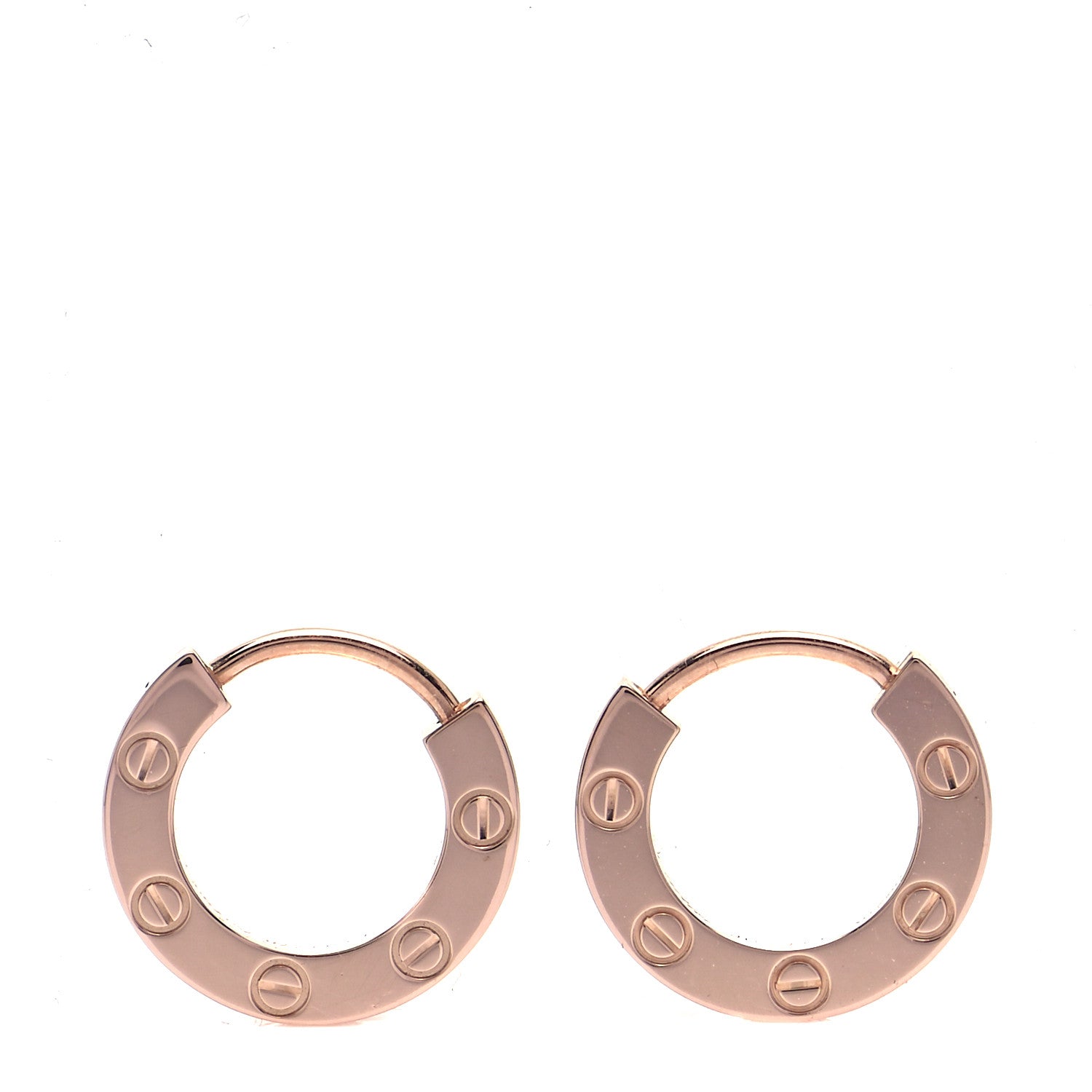 Cartier 18K Pink Gold LOVE Hoop Earrings 1 of 8