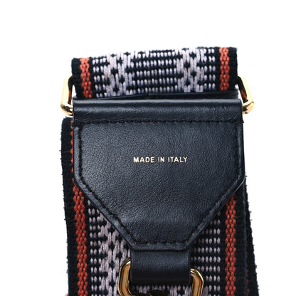 Fendi Cannete Ribbon Poly Vitello Century Logo Adjustable Strap You White Brandy Black 3 of 4