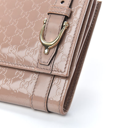 Gucci Patent Microguccissima Nice French Flap Wallet Dark Cipria 8 of 11